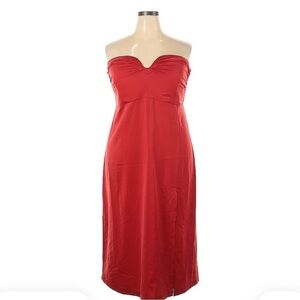 Anthropologie NWT red strapless dress